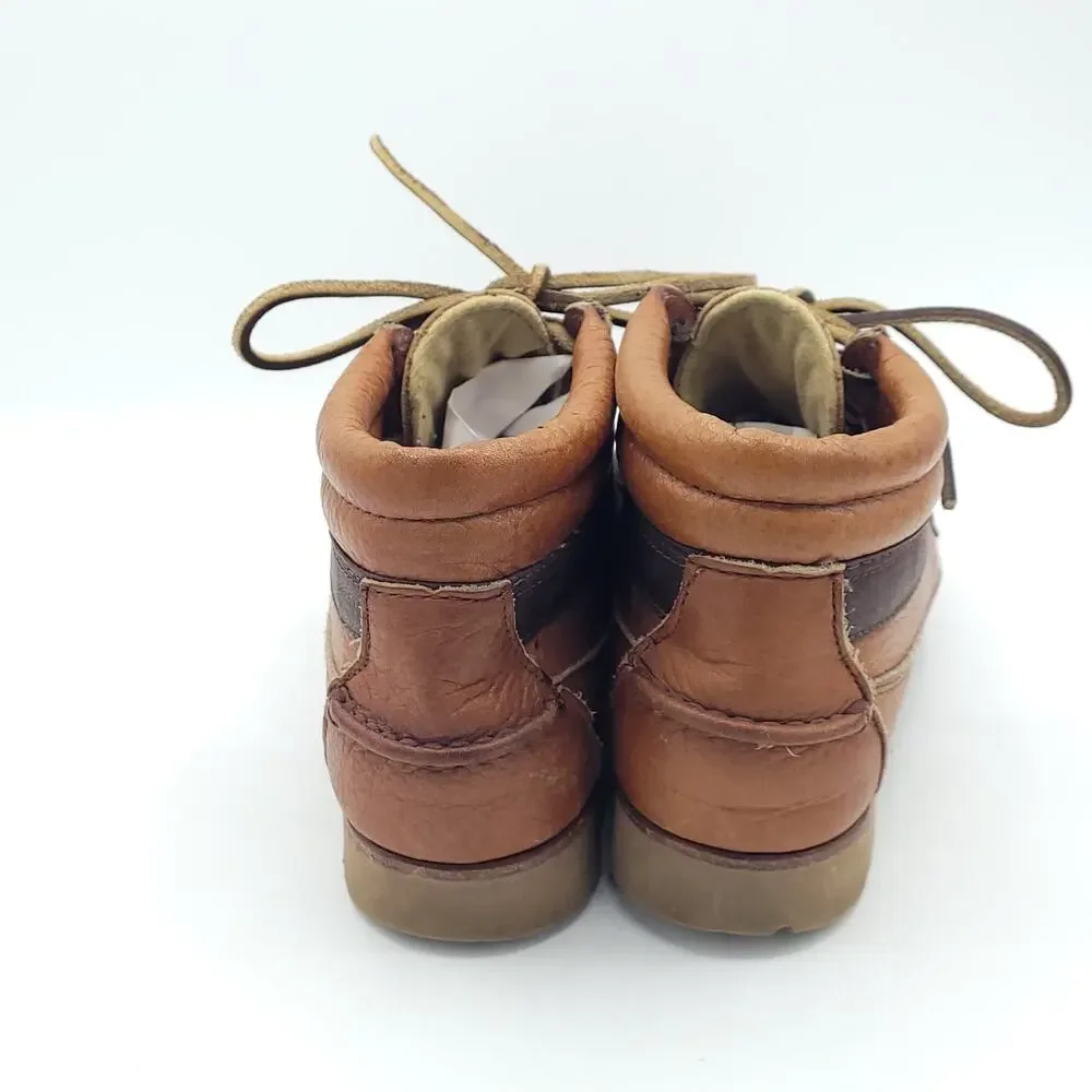 TIMBERLAND Two Toned Brown Leather Low Top Hiking Boots women's size 6